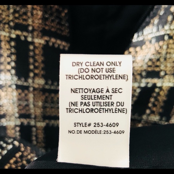 Cynthia Rowley Black Gold tweed fit flare dress. 6 - Picture 8 of 8